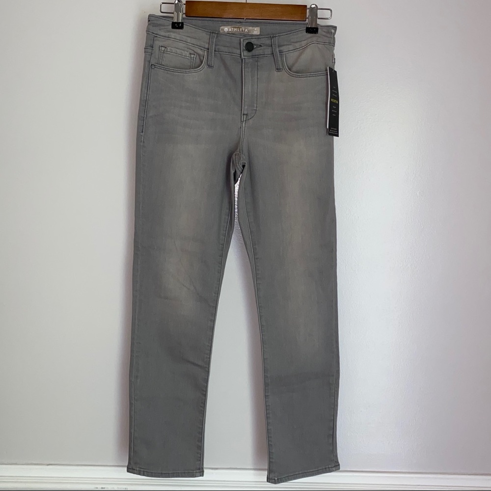 NWT ATHLETA SCULPTEK Skinny Crop Grey Jean 6